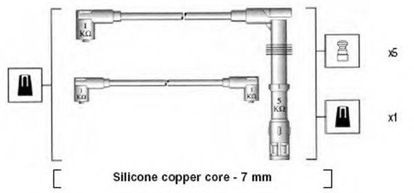 MAGNETI MARELLI 941055090534 Комплект дротів запалювання