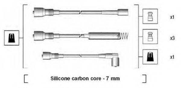 MAGNETI MARELLI 941125130667 Комплект дротів запалювання