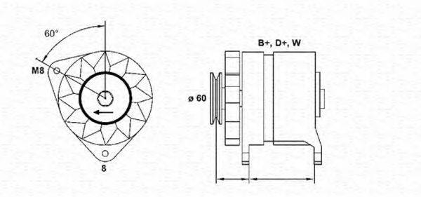 MAGNETI MARELLI 054022197010 Генератор