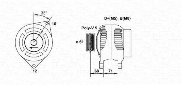 MAGNETI MARELLI 063321838010 Генератор