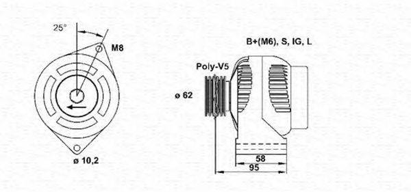 MAGNETI MARELLI 943346028010 Генератор