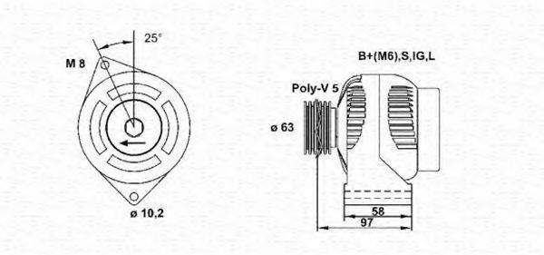 MAGNETI MARELLI 943346075010 Генератор