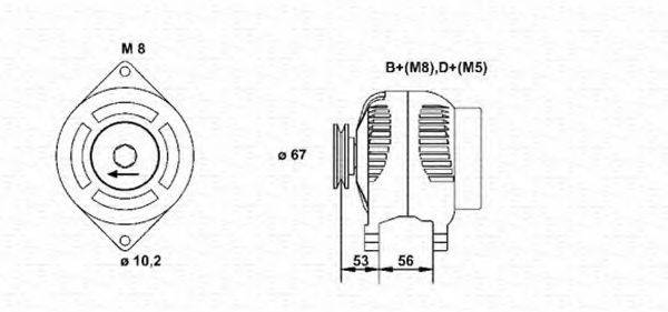 MAGNETI MARELLI 943355015010 Генератор