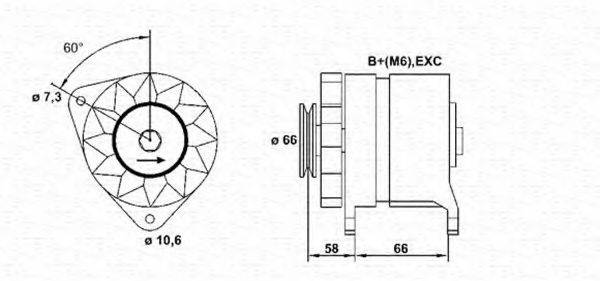 MAGNETI MARELLI 943356123010 Генератор