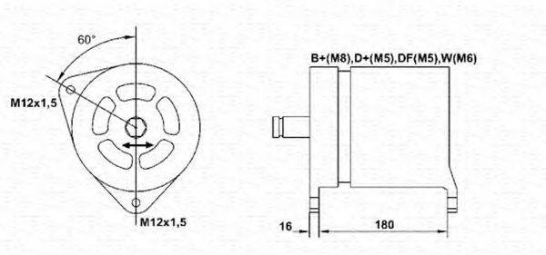 MAGNETI MARELLI 943356229010 Генератор