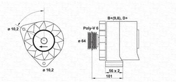 MAGNETI MARELLI 943356615010 Генератор