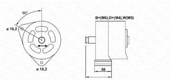 MAGNETI MARELLI 943356622010 Генератор