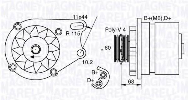 MAGNETI MARELLI 063321747010 Генератор