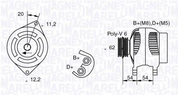 MAGNETI MARELLI 063321860010 Генератор