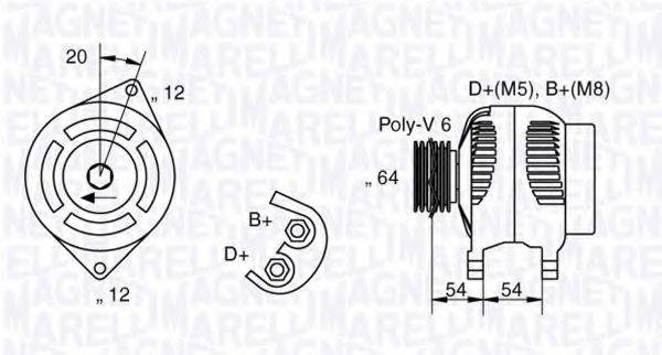 MAGNETI MARELLI 063321813010 Генератор