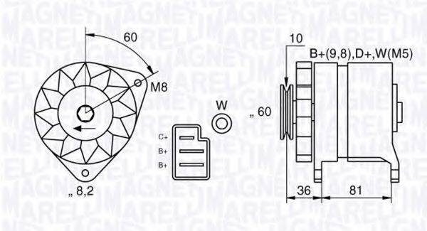 MAGNETI MARELLI 063534892520 Генератор