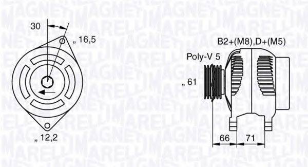 MAGNETI MARELLI 063534150120 Генератор