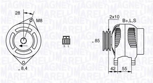 MAGNETI MARELLI 063532608010 Генератор