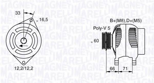 MAGNETI MARELLI 063321340010 Генератор