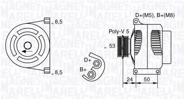 MAGNETI MARELLI 063377008010 Генератор