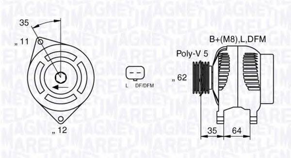 MAGNETI MARELLI 063377015010 Генератор