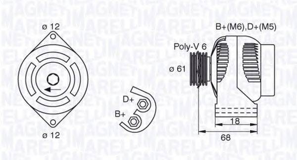 MAGNETI MARELLI 063377492010 Генератор