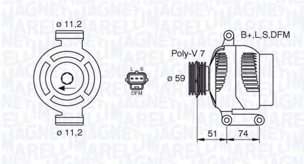 MAGNETI MARELLI 063380007010 Генератор