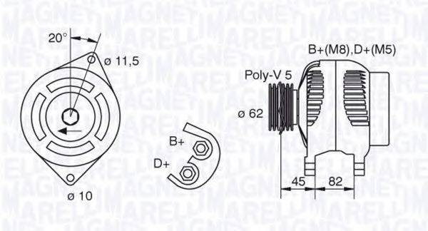 MAGNETI MARELLI 063321616010 Генератор