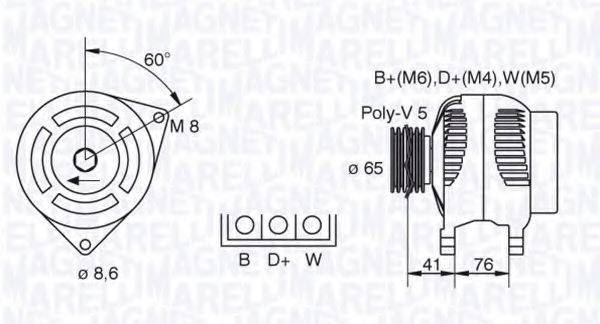 MAGNETI MARELLI 063341695010 Генератор