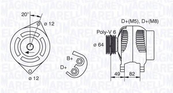 MAGNETI MARELLI 063321854010 Генератор