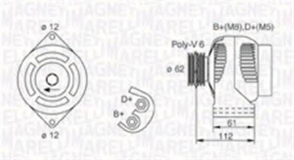 MAGNETI MARELLI 063730006010 Генератор