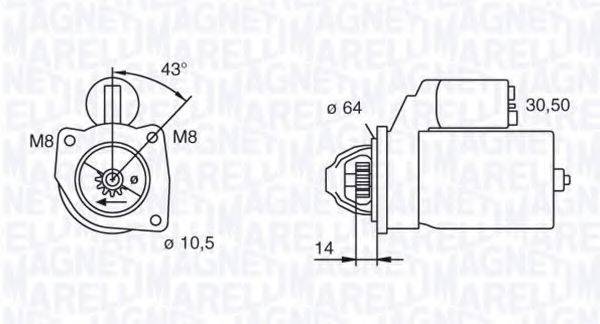 MAGNETI MARELLI 063101023010 Стартер