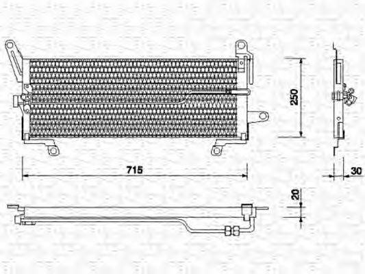 MAGNETI MARELLI 350203106000 Конденсатор, кондиціонер