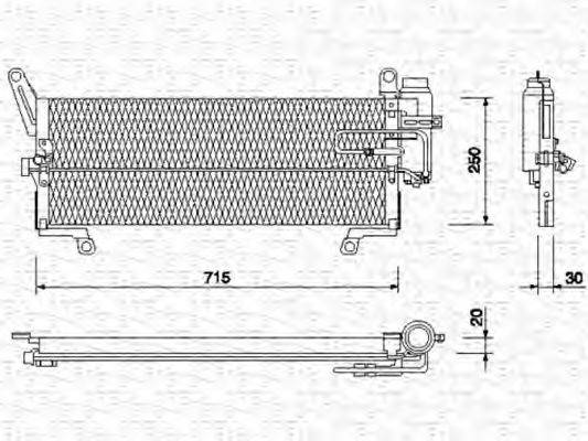 MAGNETI MARELLI 350203114000 Конденсатор, кондиціонер