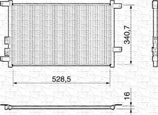 MAGNETI MARELLI 350203156000 Конденсатор, кондиціонер