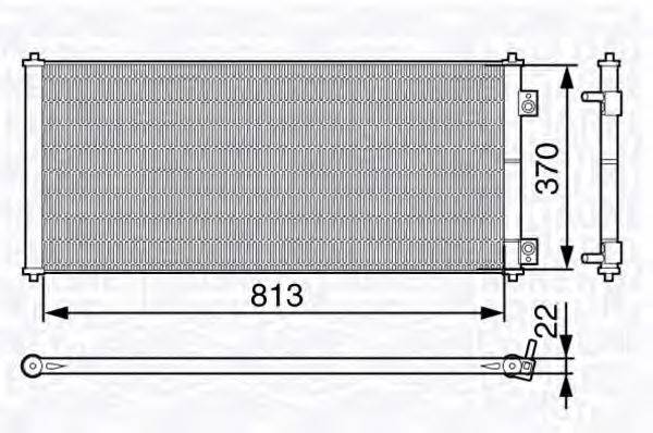 MAGNETI MARELLI 350203646000 Конденсатор, кондиціонер