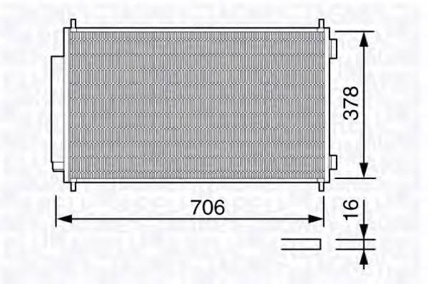 MAGNETI MARELLI 350203659000 Конденсатор, кондиціонер