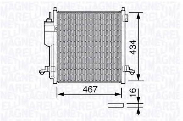 MAGNETI MARELLI 350203668000 Конденсатор, кондиціонер