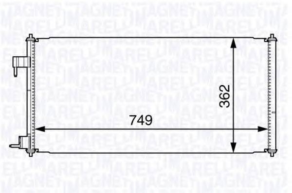 MAGNETI MARELLI 350203727000 Конденсатор, кондиціонер