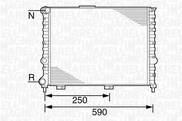 MAGNETI MARELLI 350213100400 Радіатор, охолодження двигуна