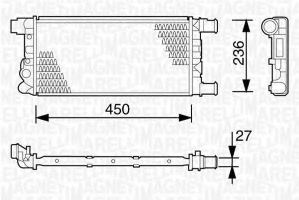 MAGNETI MARELLI 350213103000 Радіатор, охолодження двигуна