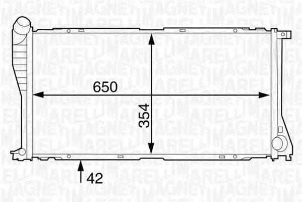 MAGNETI MARELLI 350213124200 Радіатор, охолодження двигуна