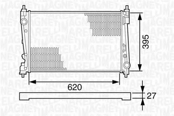 MAGNETI MARELLI 350213124800 Радіатор, охолодження двигуна