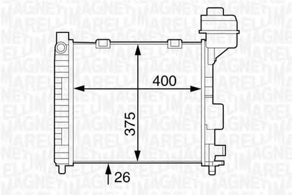 MAGNETI MARELLI 350213125500 Радіатор, охолодження двигуна