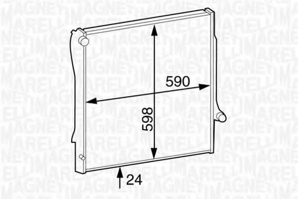 MAGNETI MARELLI 350213125900 Радіатор, охолодження двигуна