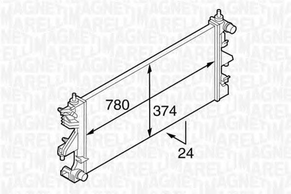 MAGNETI MARELLI 350213127200 Радіатор, охолодження двигуна