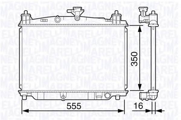 MAGNETI MARELLI 350213134100 Радіатор, охолодження двигуна