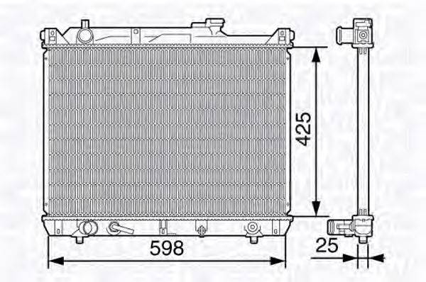 MAGNETI MARELLI 350213136800 Радіатор, охолодження двигуна