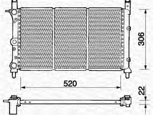 MAGNETI MARELLI 350213138000 Радіатор, охолодження двигуна