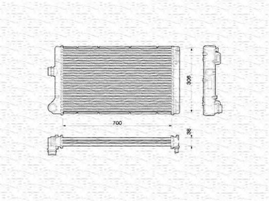 MAGNETI MARELLI 350213167000 Радіатор, охолодження двигуна