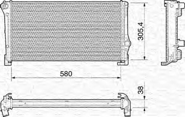 MAGNETI MARELLI 350213199000 Радіатор, охолодження двигуна