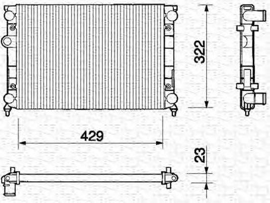 MAGNETI MARELLI 350213214000 Радіатор, охолодження двигуна