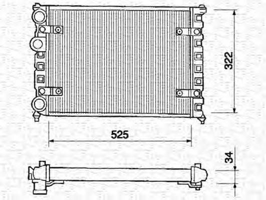 MAGNETI MARELLI 350213233000 Радіатор, охолодження двигуна