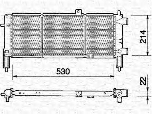 MAGNETI MARELLI 350213323000 Радіатор, охолодження двигуна