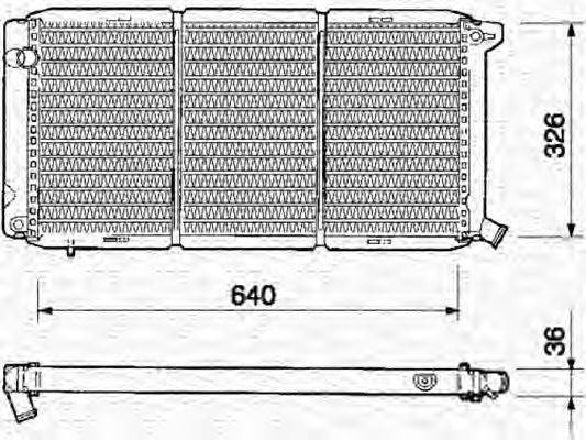 MAGNETI MARELLI 350213331000 Радіатор, охолодження двигуна